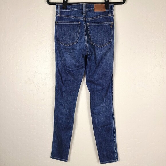 Madewell High Rise Skinny Jeans 24X28 Blue Medium Wash Denim‎ Pants - Picture 2 of 5